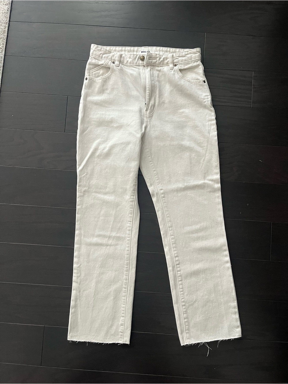 Rolla’s White Straight-Leg Jeans - Classic Casual Style